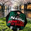 Custom Name Personalized Demon Slayer Print Umbrella, Auto Open Close, 8‑Rib Sturdy Frame, Commute Camping Hiking Use, Birthday Gift