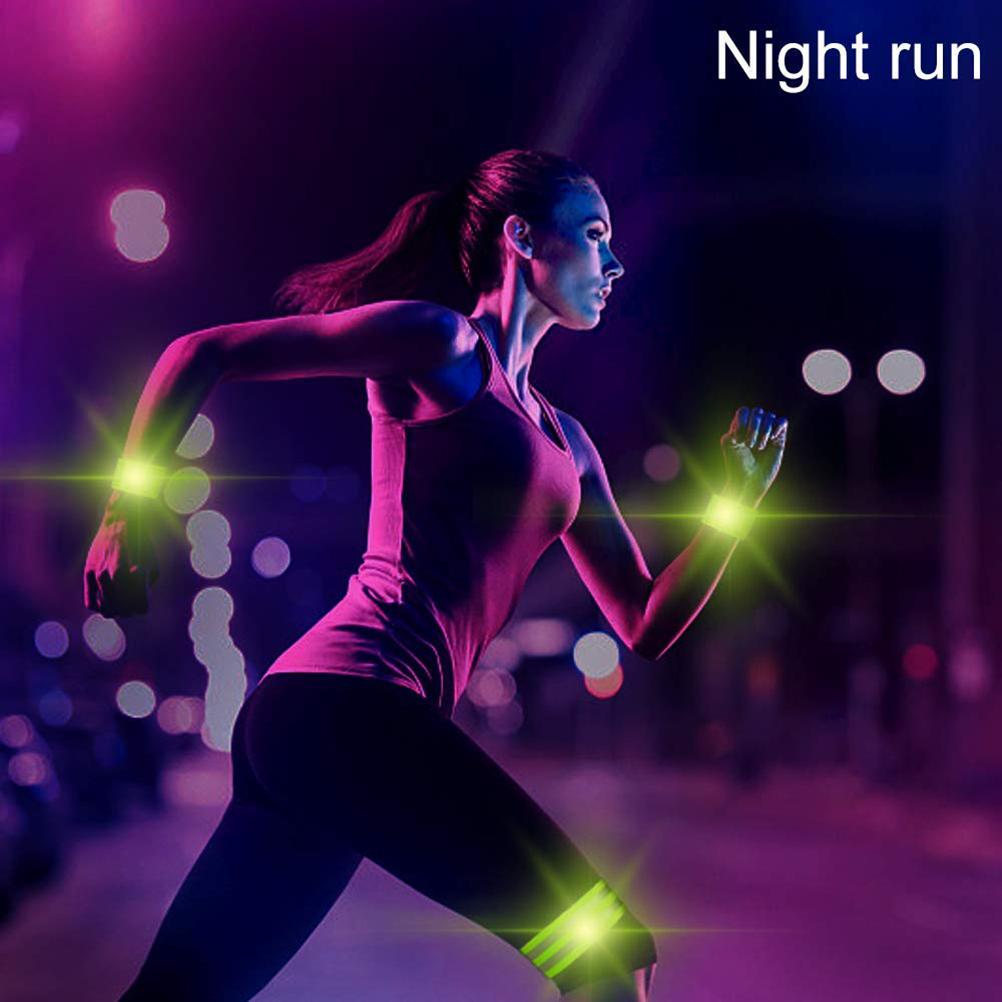 4 Pcs Reflective Bands for Wrist Arm Ankle Leg Reflective Gear for Night Walking Cycling Running