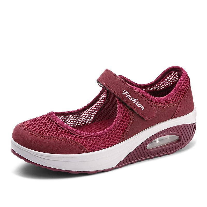 New Large-sized Single Shoes, Low-top Velcro Shallow Opening Single Shoes for Women
