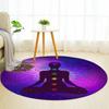 Yoga Meditation Round Rug Nonslip Area Rug Office Chair Mat Carpet For Living Room Bedroom Home Decor
