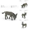 Pvc Animal Donkey Model Figurine Set With Static Design For Childrens Educational Play