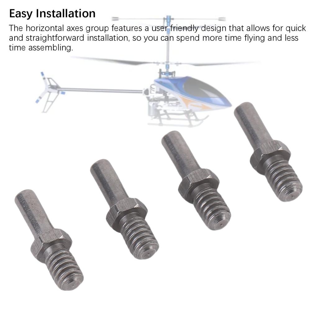 4Pcs RC Plane Horizontal Axes Metal RC Helicopter Horizontal Axes Group for Wltoys XK K124 K170