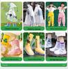 Mu Meng Little Yellow Duck Kids Raincoat and Waterproof Rain Boots with Umbrella Hat Set - INS Style for Babies and Toddlers.