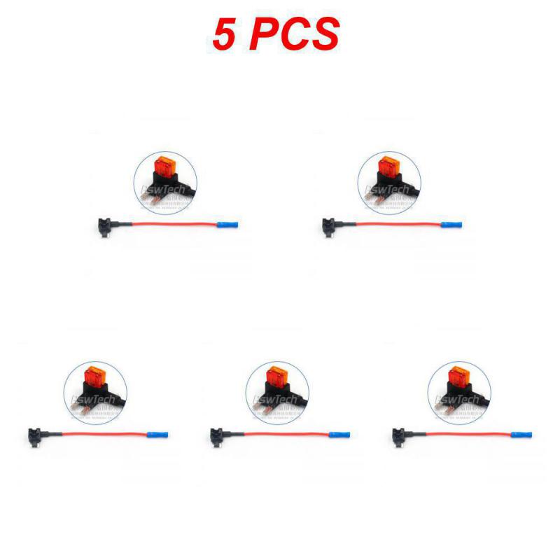 1~5Pcs Add-a-Circuit Adapter APM Tap Mini Blade Micro 12V Car Fuse Box Holder Auto Motri Insurance ATM Adapter