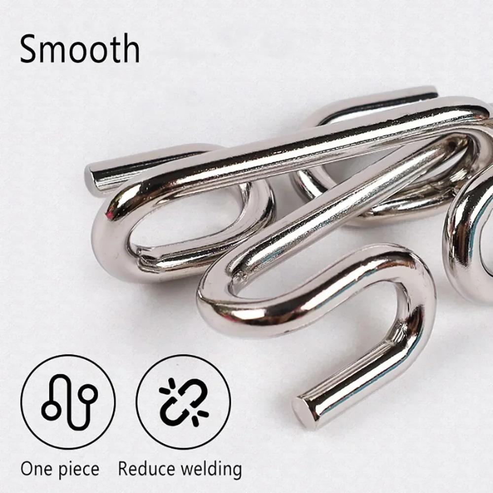 8Pcs/Set Metal Montessori Puzzle Wire Mind Brain Teaser Puzzles Children Adults Interactive Game Reliever Educational Toys