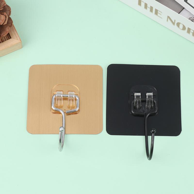 10Pcs Large Hooks Heavy Duty Waterproof Adhesive Wall Hooks Nail-Free Waterproof Wall Hooks For Kitchen Bathroom