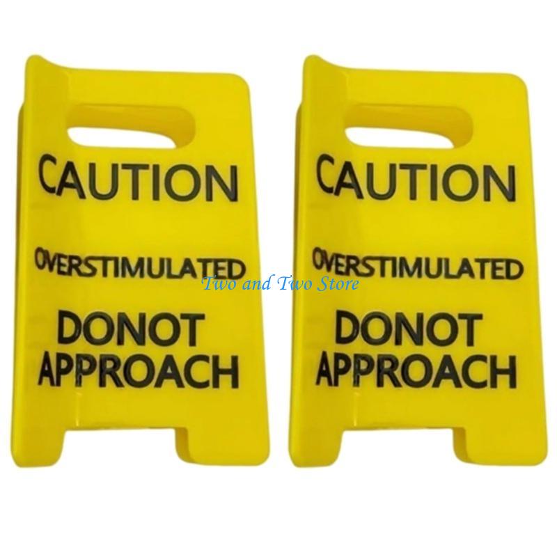 HX6F Eye Catching Yellow Hair Claw Clip for Various HairType Caution Sign Hair Claw Ponytail Holder for Theme Event Gathering