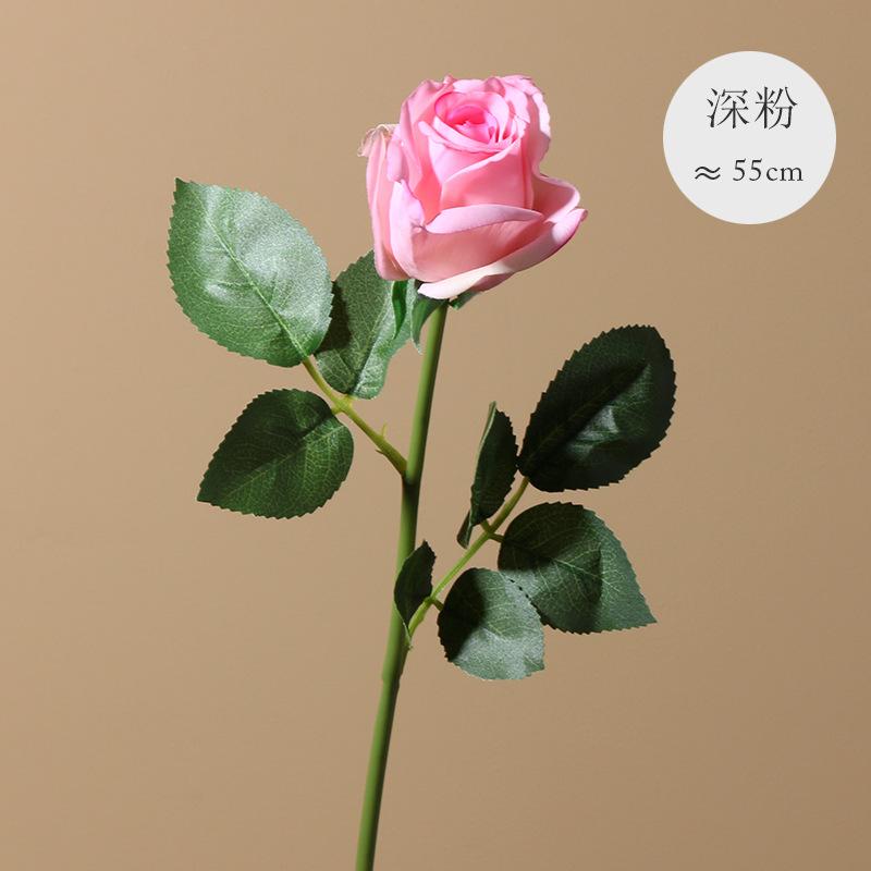 High Imitation Rose Single Touch Moisturizing Rose Wedding Home Decoration Bouquet Ornament Rose Bud