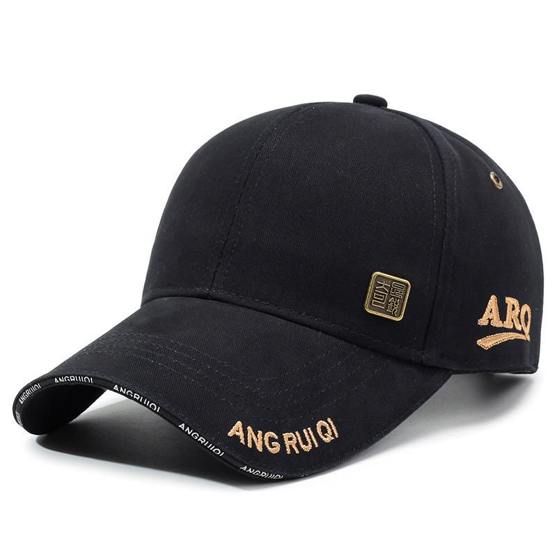 

Letter Aro Embroidery Baseball Hat Sun Protection Adjustable Peaked Cap Gift темно-синий