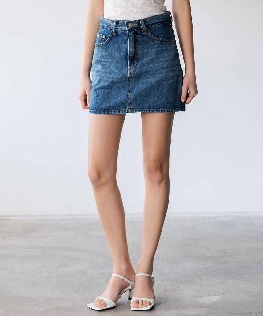 HYFVE Cotton Mini Denim Skirt Pants