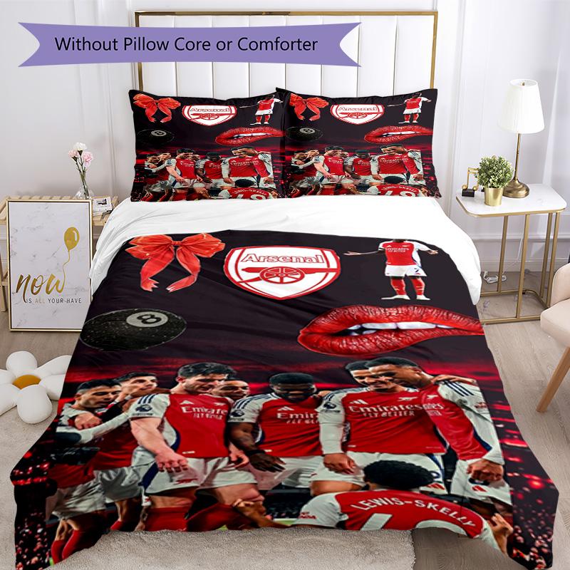 Arsenal Customize Your Name Bedding Set Breathable Duvet Cover with Pillowcases Home Decoration Birthday Gift
