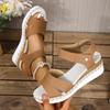 Women Wedge Heel Sandals Summer New Fashion Lightweight Non Slip Beach Shoes Ladies Buckle Strap Platform Sandalias Plus Size43