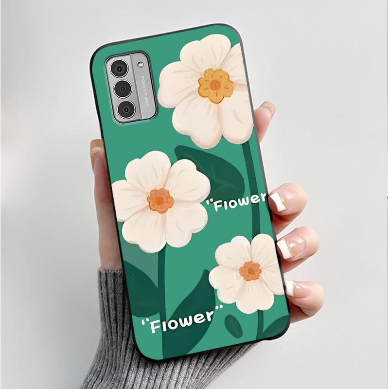 Custodia per Telefono Stampata Per Nokia G42/Nokia G310 5G/Nokia G60 5G/Nokia G100 Cover Guscio Morbido in Silicone Nero Custodie Carine con Fiori e Cartoni Animati
