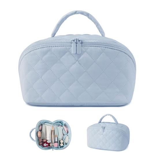 Makeup Bag Woman Puffy Padded Organizer Leak-Proof Interior Washable Cosmetic Case Portable Toiletry Bag