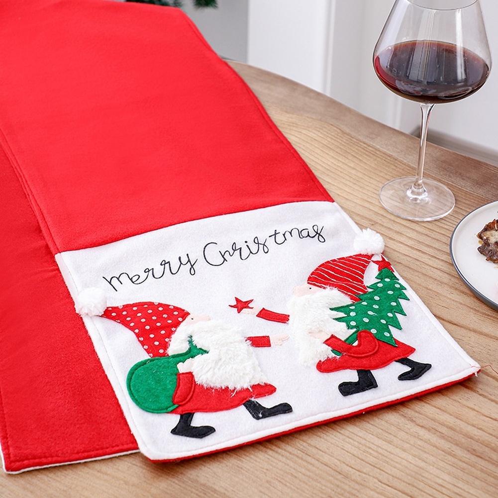 

Holiday Dining Table For RUNNER Featuring Embroidered Santa Claus Motif Flannel Fabric for Seasonal Christmas Home Decoration China Mainland