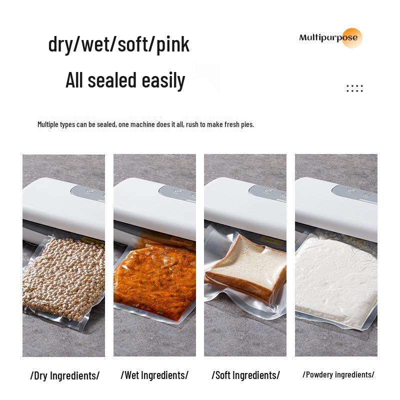 Home Vacuum Sealer: Compact Automatic Machine for Wet & Dry Food Preservation
