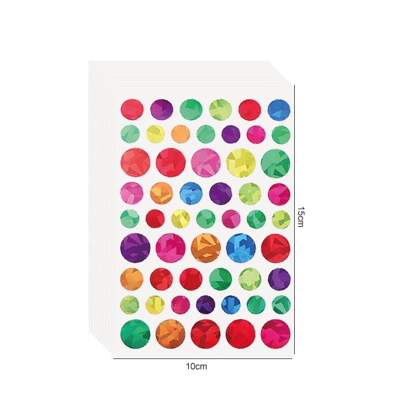 10/20/50sheets Party Stickers Colorful Star Heart Circle Designs for Birthday Wedding Festival DIY Crafts Party Supplies TMZ