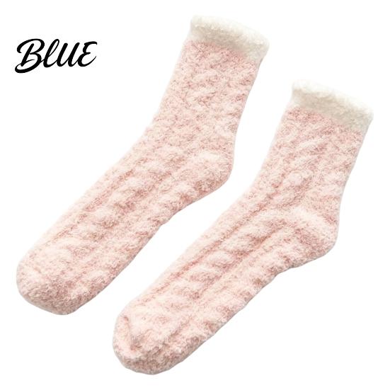 Warm Bed Socks for Sleeping Thickened Plush Women Soft Coral Fleece Slipper with Cozy Air Conditioned Room Towel Bottom Cushioning Thermal
