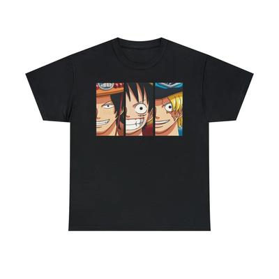 Luffy One Piece Manga T-shirt Homme Coton Col Rond Manches Courtes Hauts T-shirt Vêtements Décontractés Vintage Harajuku Hip Hop Couple Unisexe
