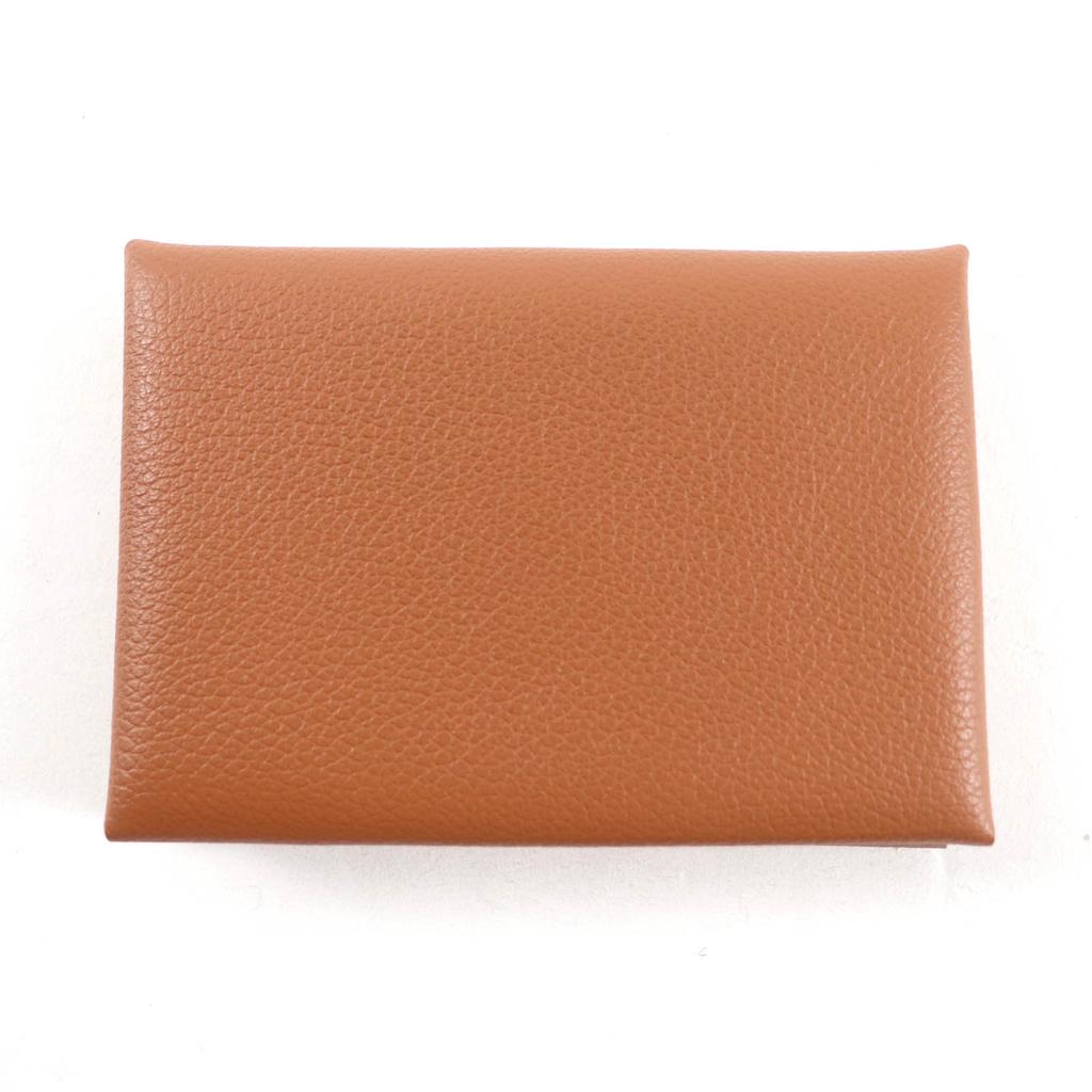 Pristine HERMES Coin case Calvi duo Evercolor Leather Women Used
