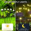 10 Lichter Solar Rasenlampe Gartenlampe, LED Windgetriebene Glühwürmchen Erdspießlampe, Garten Ramadan Dekoration Festlampe