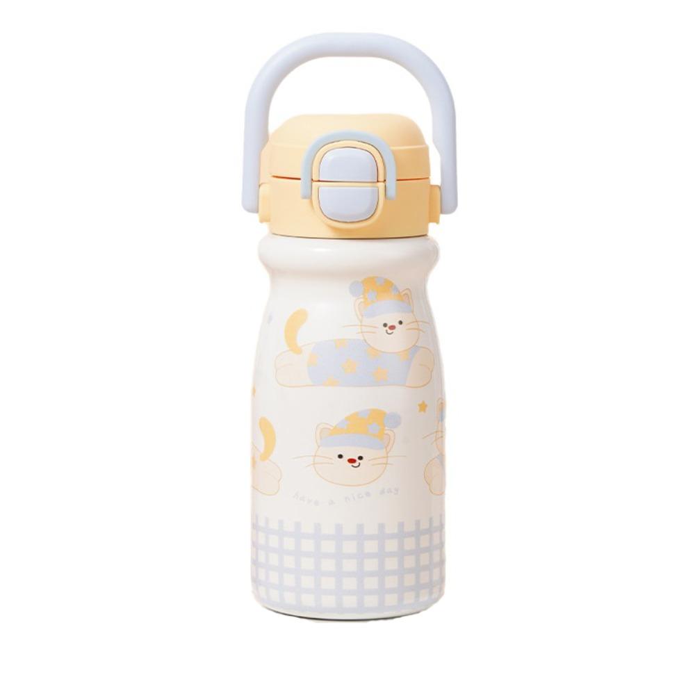 Leak-Proof Insulated Cup Large Capacity Cartoon Straw Cup Creative Double Drink Cup  School