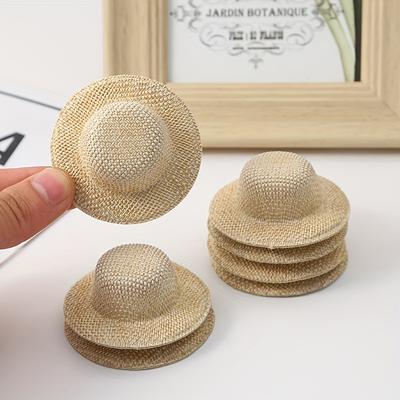 10pcs Imitation Grass Hats, Suitable for Theater, Wedding,Party Decoration - All-Season Miniature Hat Props,Handmade Accessories