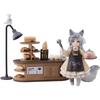RIBOSE DLC Series Tea Time Cats Scene Nyantown Bakery Clerk and Customer Set Complete Figure Non-Scale ABS PVC Painted