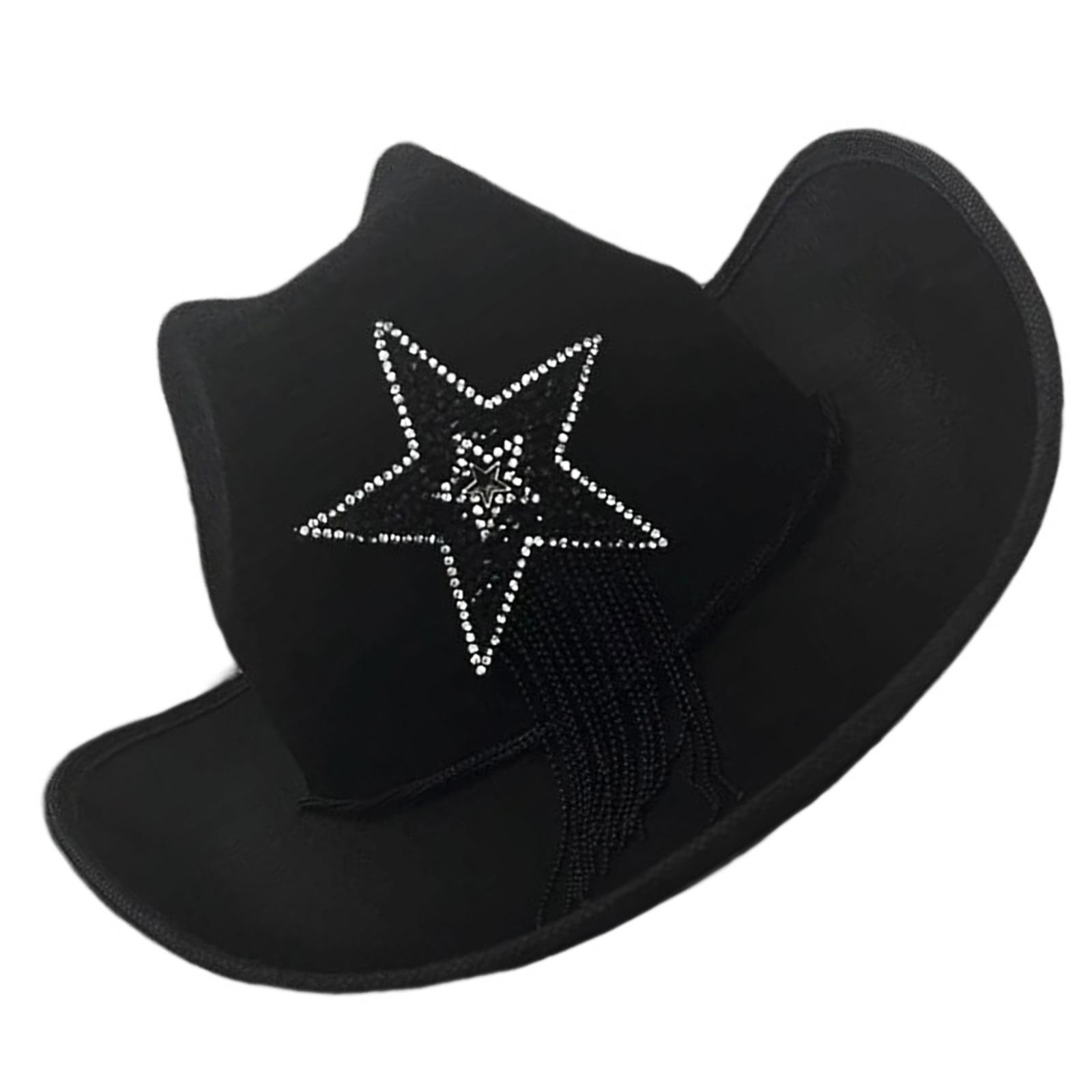 

Wide Border Hat Sunscreen Denims Hat Fancy Dress Hat Elegant Stylish Adult Hat for Festival Costume Wear чёрный