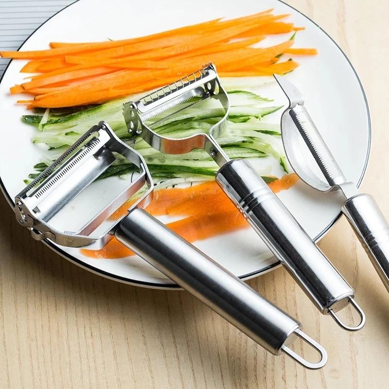 Stainless Steel Peeler Fruit Vegetable Melon Potato Carrot Cucumber Multifunction Grater Julienne Peeler Slice Home Kitchen Tool