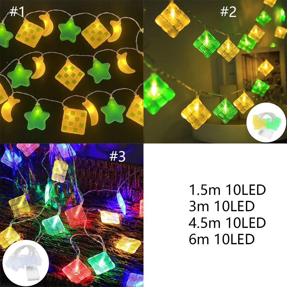 Waterproof Eid Mubarak String Light 10/20/30/40 LED Garland String Lamp  Garden Patios Bedroom
