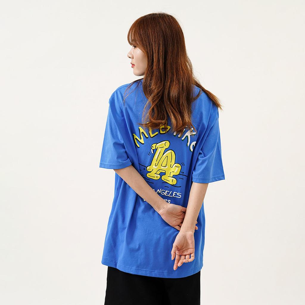 MLB Los Angeles Dodgers T Shirts Unisex Blue Crew Neck Moderate Straight Fit 3ATSL1023-07BLS