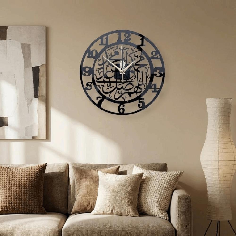 Ethnic Style Acrylic Wall Clock Minimalist Arabic Numbers Clock Decorative Timepiece  Kitchen