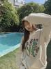 Women's Korean Style Plush Hooded Sweatshirt - Loose Fit for Autumn and Winter