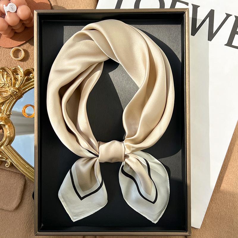 Small square scarf silk scarf women's spring and autumn matching shirt work professional wear neck protection scarf thin scarf scarf yarn 71x71