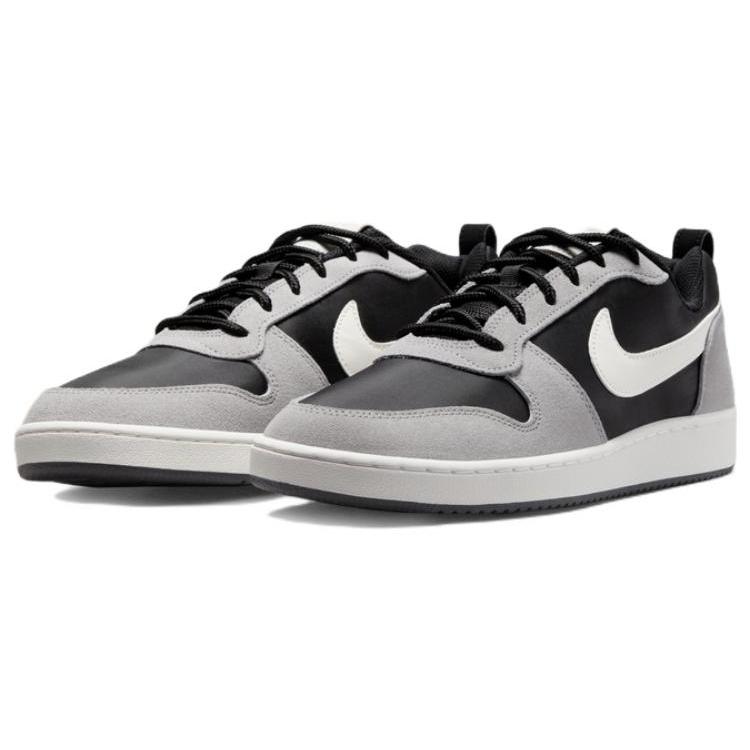 Nike Court Borough Low Premium 'Black Grey Sail' (Unisex) Black / Sail / Matte Silver Skateboard Shoes 844881 005