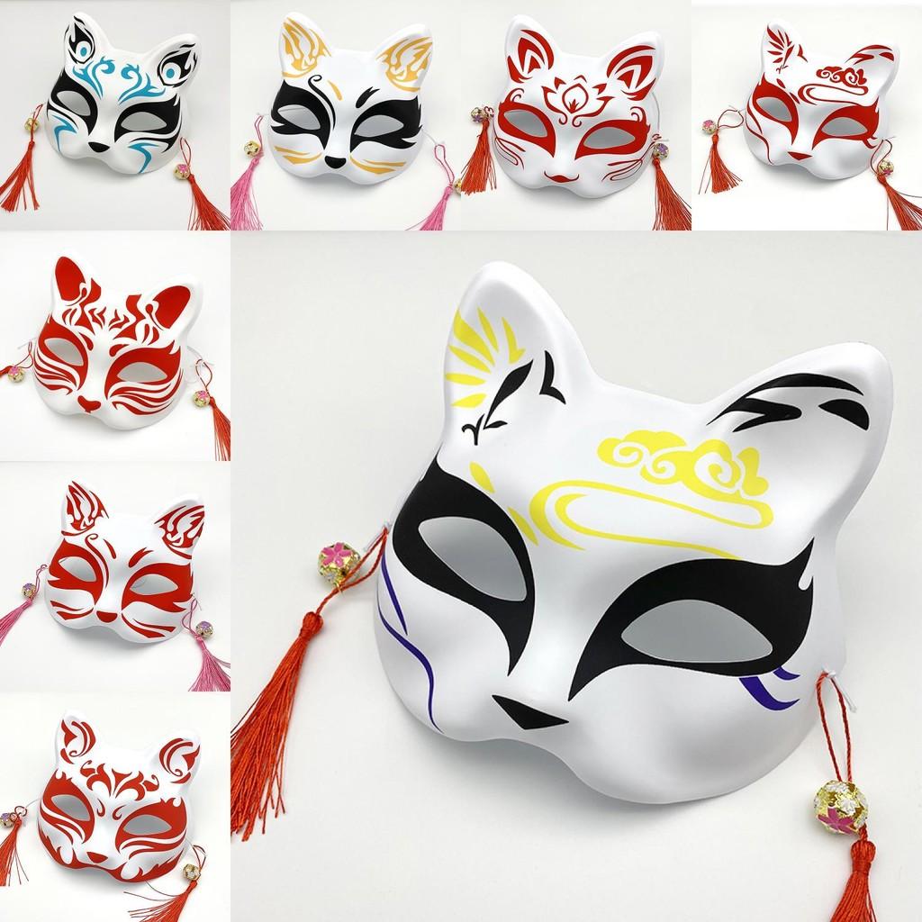 Halloween Handcrafted Fox Half Face Mask For Cosplay And Costume Party