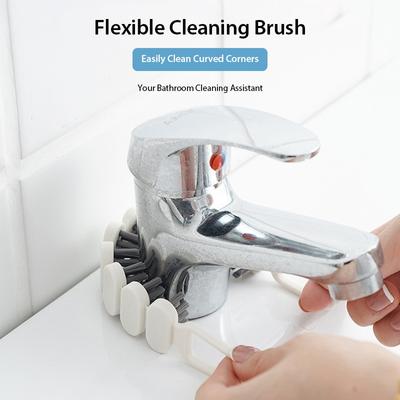 2PCS Flexible Gap Brush Faucet Bathroom Kitchen Long Gap Cleaning Brush Bendable Crevice Cleaning Brush
