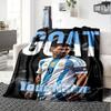 Messi Customize Your Name Blanket Cozy Customizable Blanket Ultra-Soft Great for Livingroom Chair Couch Picnics Ideal for All Seasons