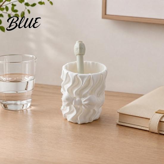 3D Printed Pencil Holder Silk Texture Pen Holder Desk Organizer for Brushes Stationery