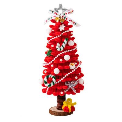 Twisted Stick Christmas Decor Diy Christmas Tree Decoration Festive Diy Christmas Tree Kits with Lights for Desktop Decoration