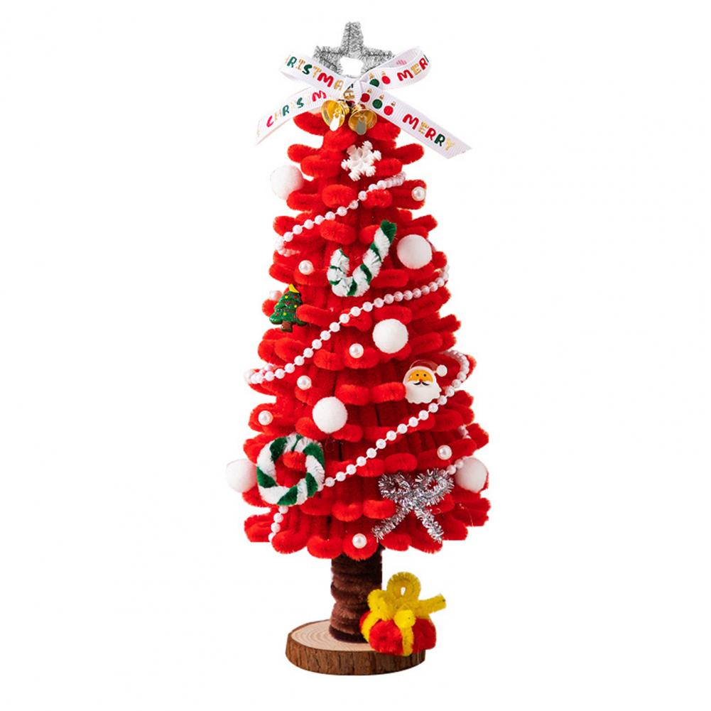 DIY Christmas Tree Kit with Light String Festive Desktop Decoration Warm Christmas Atmosphere Light New Year Gift