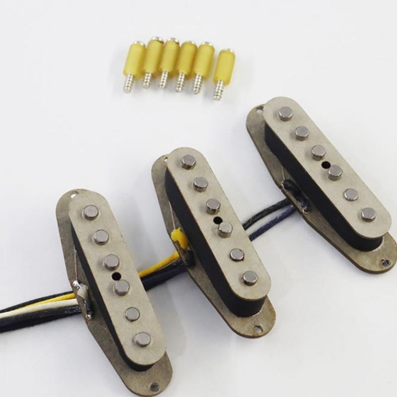 6 Strings Guitar Pickups Single Noise Reductions Pickups Single Coil Electric Guitar Pickup Neck and Bridge Guitar Parts