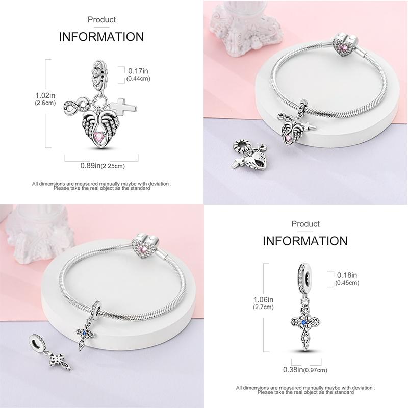 Holy Blessing copper Cross Wings Bible White Dove Classical 3mm Charm Bead Charms Bead Charms Compatible With Pandora Authentic Bracelets Do It Yourse