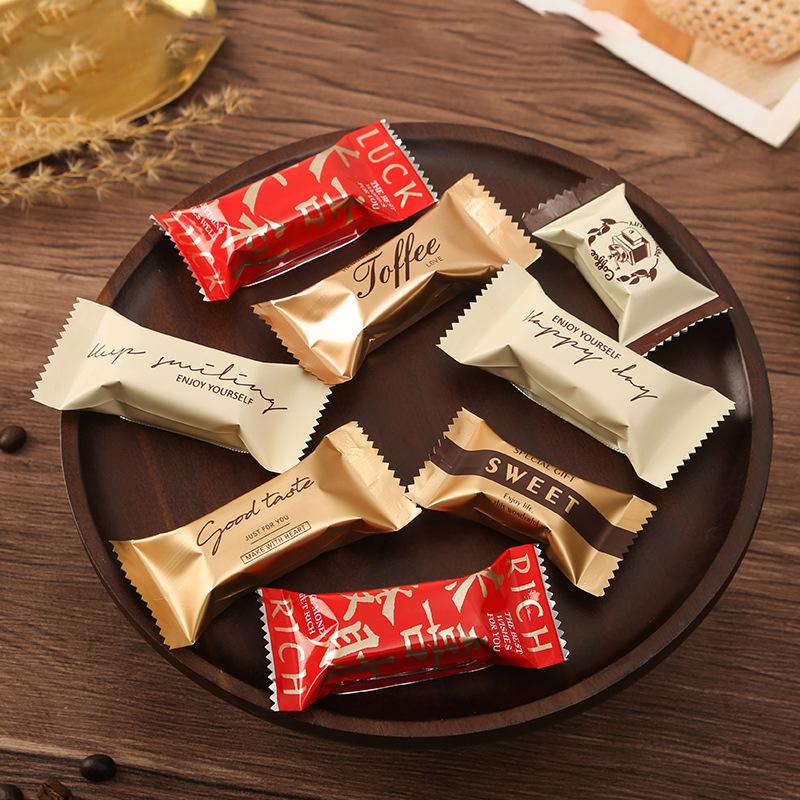 Aluminum Film Toffee Candy Bag Cow Candy Chocolate Baking Packaging New Year Candy Machine Sealing Bag