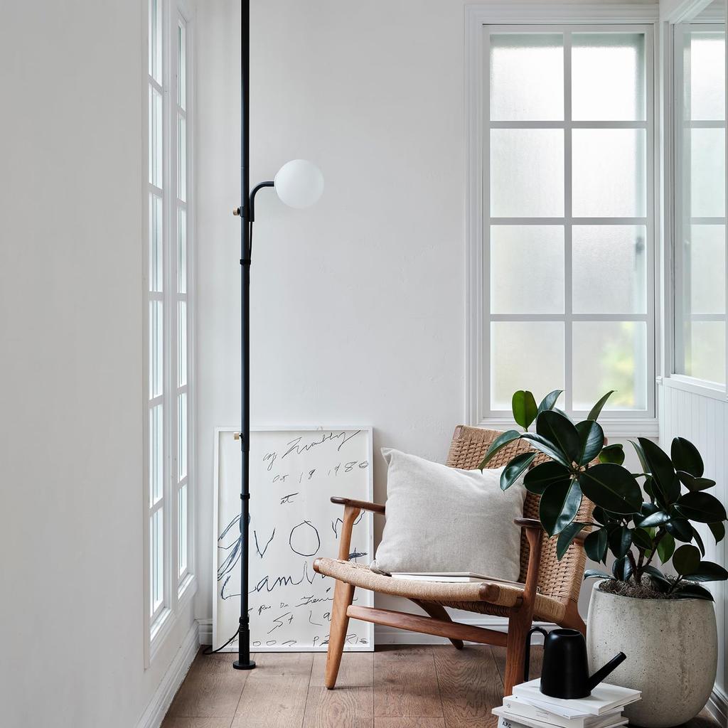 DRAW A LINE 024 Ball Lamp, Black, Vertical Only, Compatible with 001/002/003, D-BA-BK