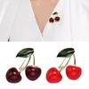 Alloy Cherry Brooch Cherry Corsage Pin Unique Plant Brooch for Those Who Love Unique and Eye Catching Accessories