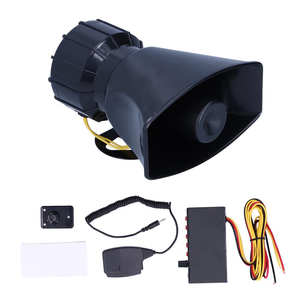 12V 100W 125DB Car Horn Megaphone 5 Sound Emergency Warning Alarm Fire Siren for Car Motorcycle