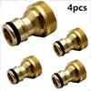 4pcs Garden Hose Quick Connect Brass Connectors M22 Female & M24 Male Threaded