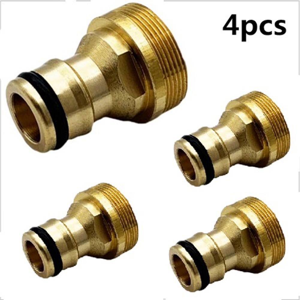 4pcs Garden Hose Quick Connect Brass Connectors M22 Female & M24 Male Threaded
